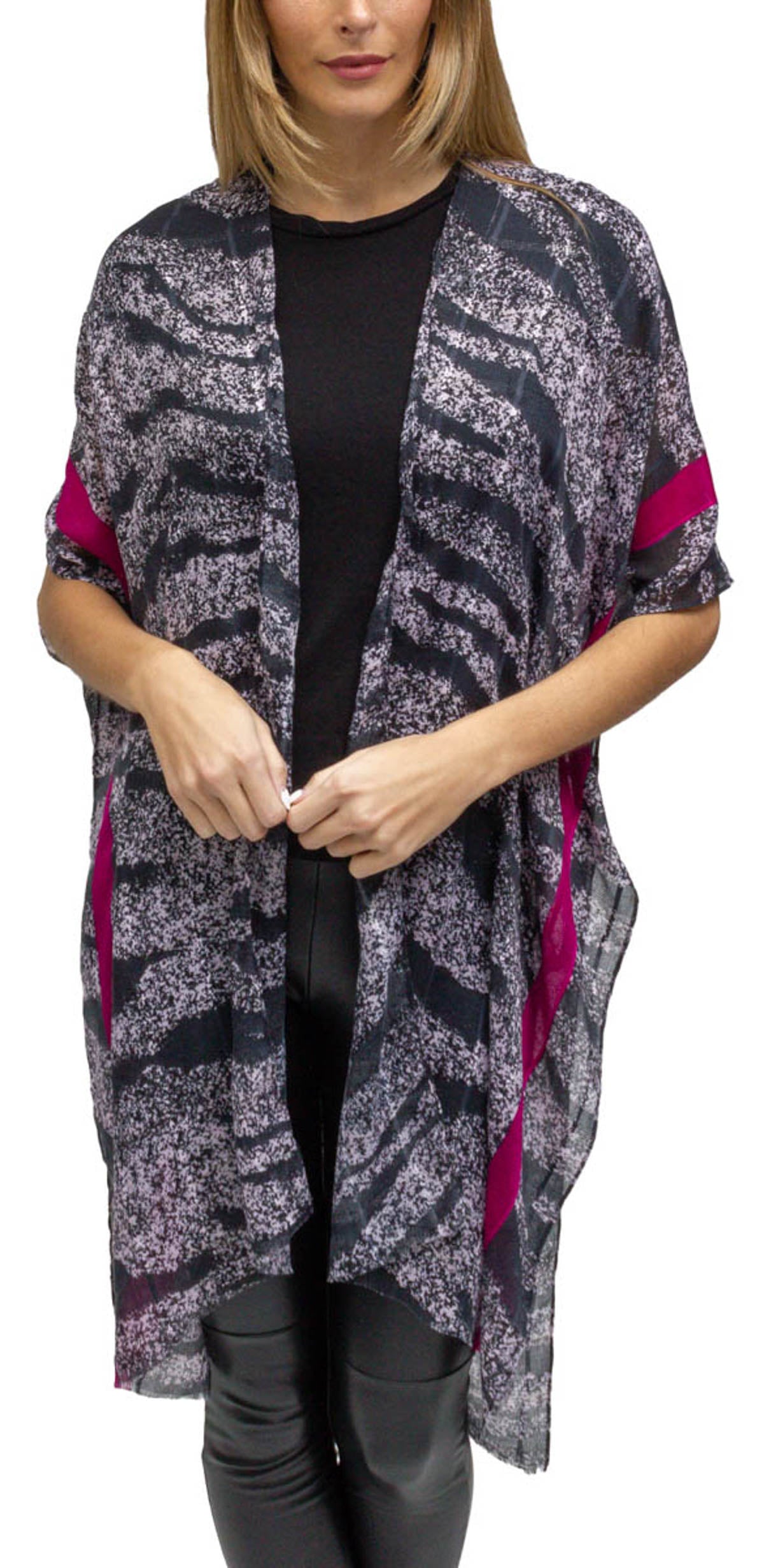 Prezzo Women's Silky Zebra Kimono